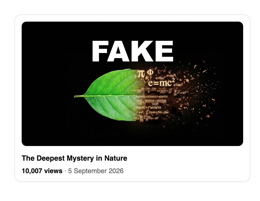the FAKE thumbnail, 10,007 views