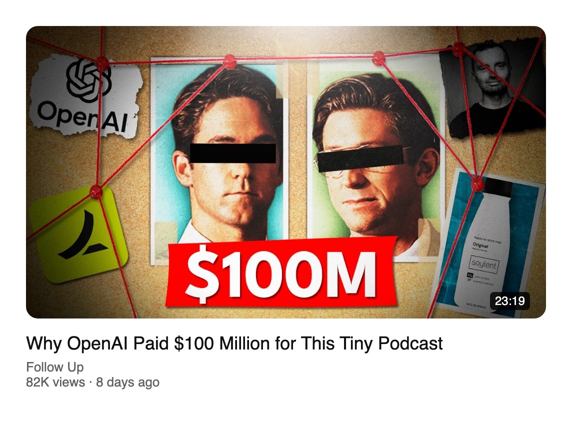the outlier in the feed, 82K views 8 days after upload