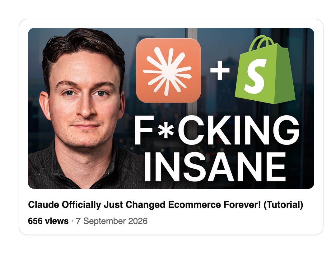 the 7 September Claude tutorial, face plus “F*CKING INSANE”, 656 views