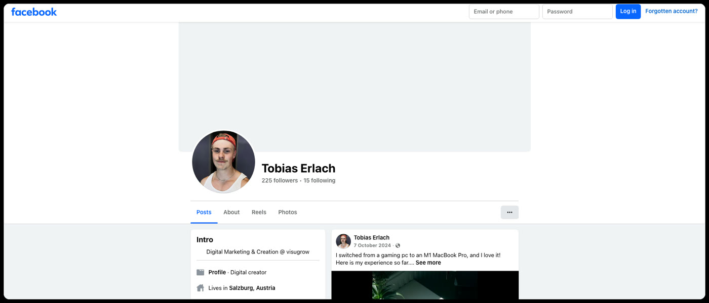 Toby's Facebook page, checked 24 August